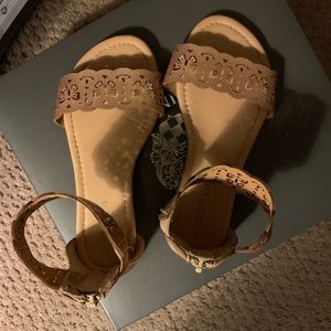Delias shoes rose gold little girl sandals